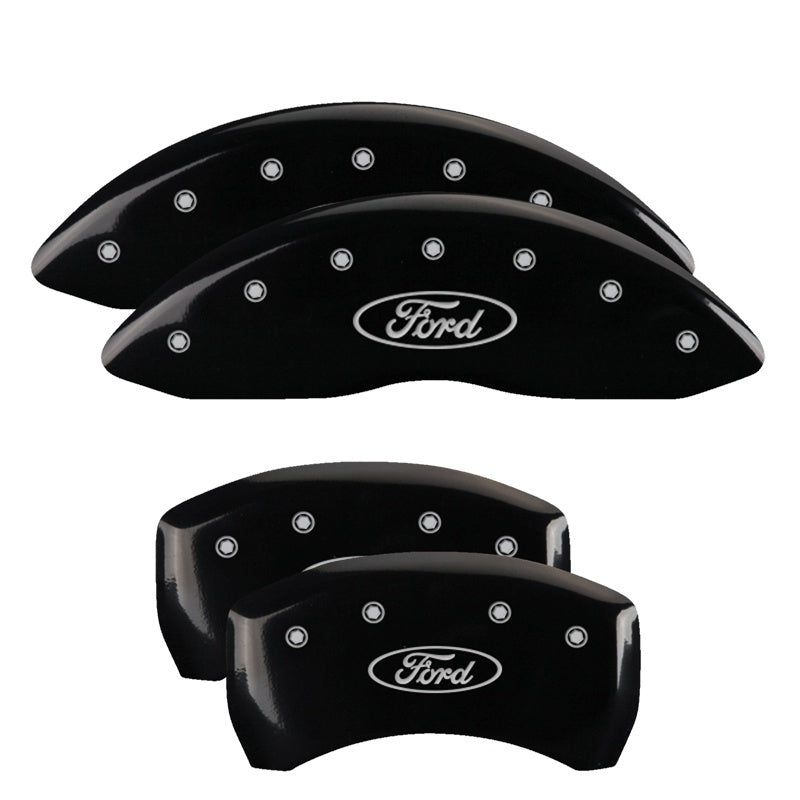 MGP Caliper Covers 4 Logo - MGP 4 Caliper Covers Engraved Front & Rear Oval logo/Ford Black finish silver ch