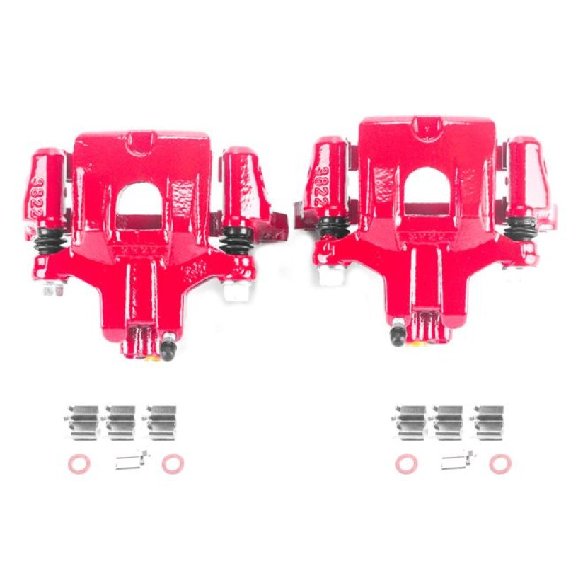 PSB Red Calipers - Power Stop 00-04 Toyota Avalon Rear Red Calipers w/Brackets - Pair