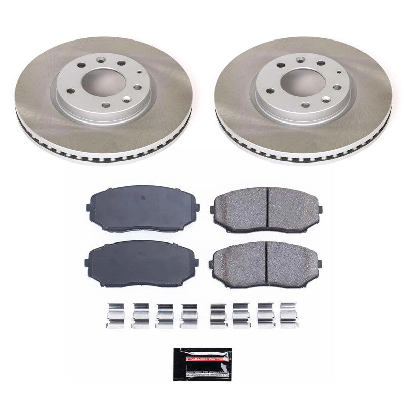 PSB Semi-Coated Rotor Kits - Power Stop 07-12 Mazda CX-7 Front Semi-Coated Rotor Kit
