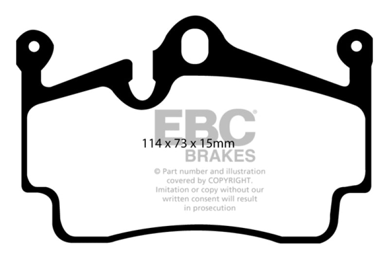 EBC Yellowstuff Brake Pad Sets - EBC 04-08 Porsche Boxster (Cast Iron Rotors only) 2.7 Yellowstuff Rear Brake Pads