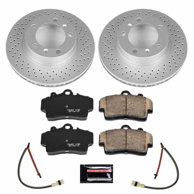 PSB Z23 Evolution Coated Kit - Power Stop 05-08 Porsche Boxster Front Z23 Evolution Sport Coated Brake Kit