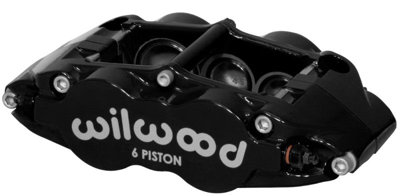 WIL Superlite Caliper - Wilwood Caliper-Narrow Superlite 6R-RH - Black 1.62/1.12/1.12in Pistons 1.10in Disc
