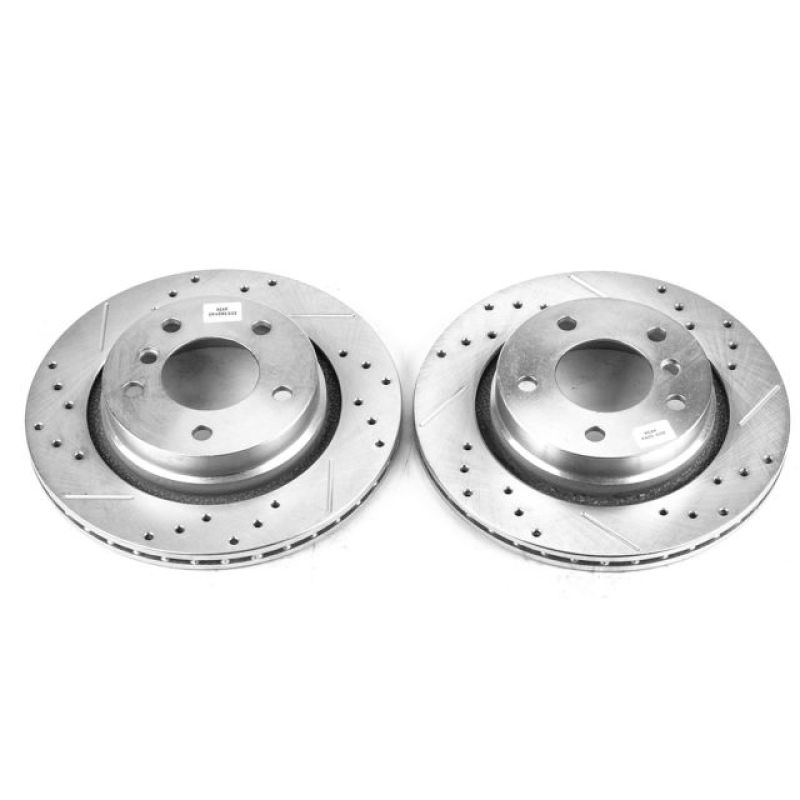 PSB Evolution Drill/Slot Rotor - Power Stop 2000 BMW 323i Rear Evolution Drilled & Slotted Rotors - Pair