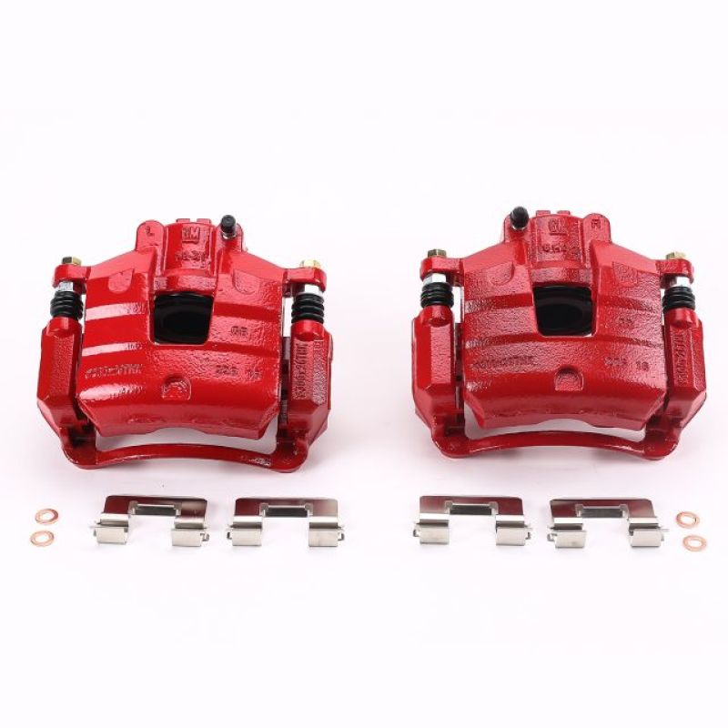 PSB Red Calipers - Power Stop 2017 Buick LaCrosse Front Red Calipers w/Brackets - Pair