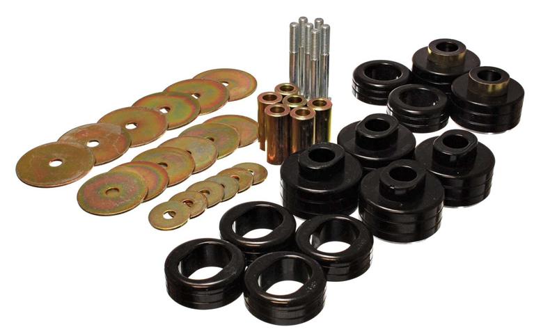 ES Body Mounts - Black - Energy Suspension Cab Mount Set - Std Cab - Black
