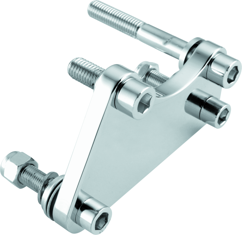 BKC Brake Hardware E - Bikers Choice 84-99 Chrome Caliper Mounting Bracket Kit 00-10 4 Piston Caliper to 84-99