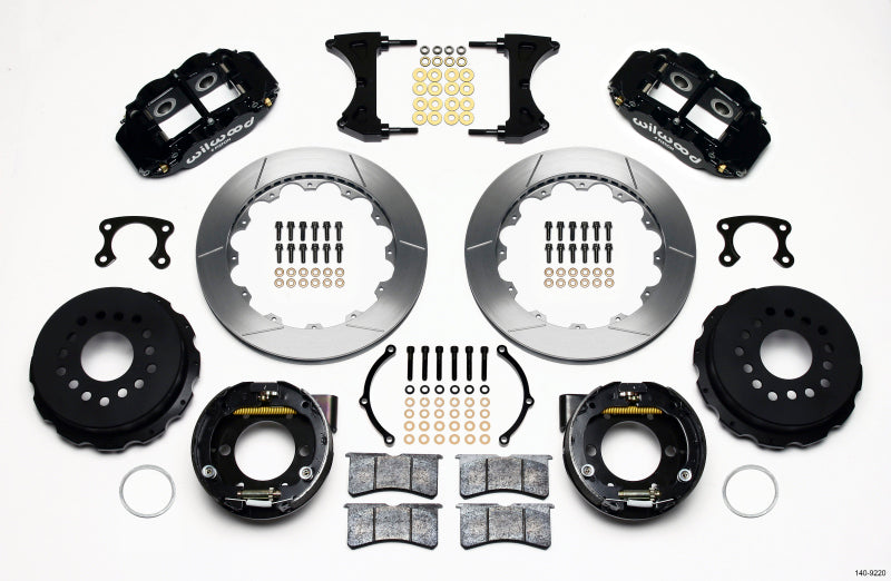 WIL Superlite Brake Kit - Wilwood Narrow Superlite 4R Rear P-Brk Kit 12.88in Small Ford 2.50in Offset
