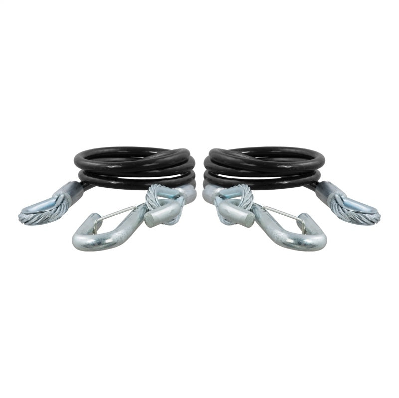 ROK Towing Solutions - RockJock Curt Towing Safety Cable Kit 44 1/2in Long w/ 2 Snap Hooks 5000lbs 2-Pack