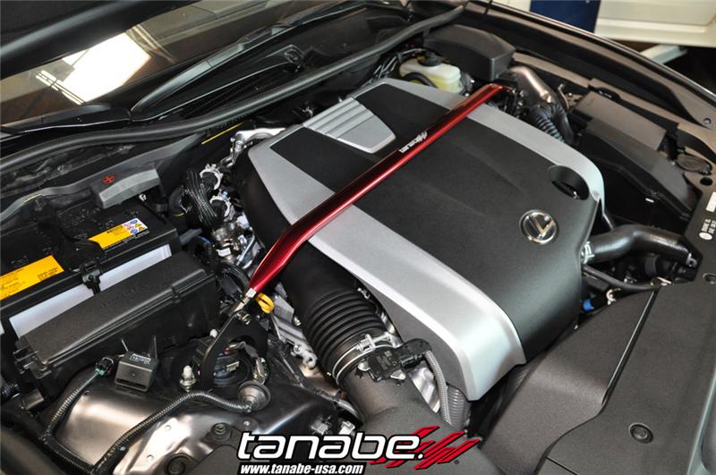 TAN Strut Tower Bars - Front - Tanabe Sustec Front Strut Tower Bar 2013 Lexus GS350 Base/F-Sport RWD/AWD