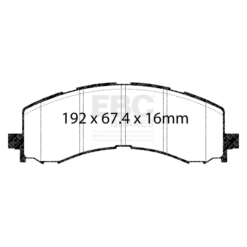 EBC Greenstuff Brake Pad Sets - EBC 2022+ Ford Bronco Raptor 3.0T Greenstuff Front Brake Pads