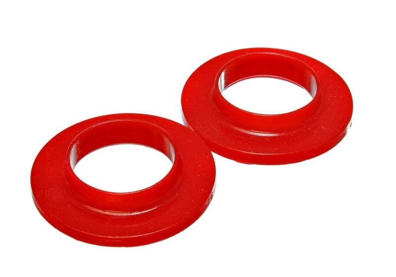 ES Spring Isolators - Red - Energy Suspension Universal 2 1/8in ID 3 3/4in OD 3/4in H Red Coil Spring Isolators (2 per set)