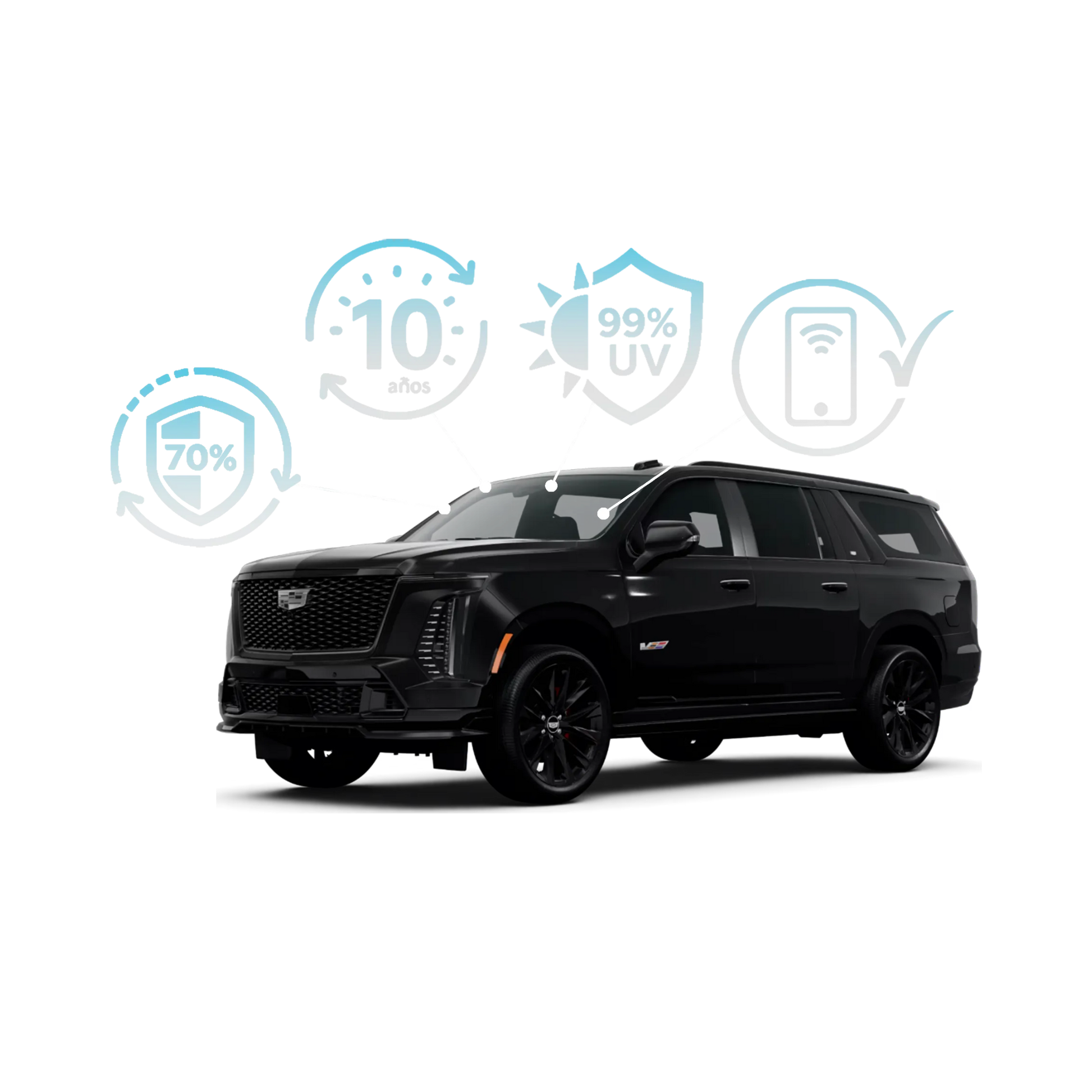 SUV XL CTX Front Winshield & Front lateral Windows (3 pieces)