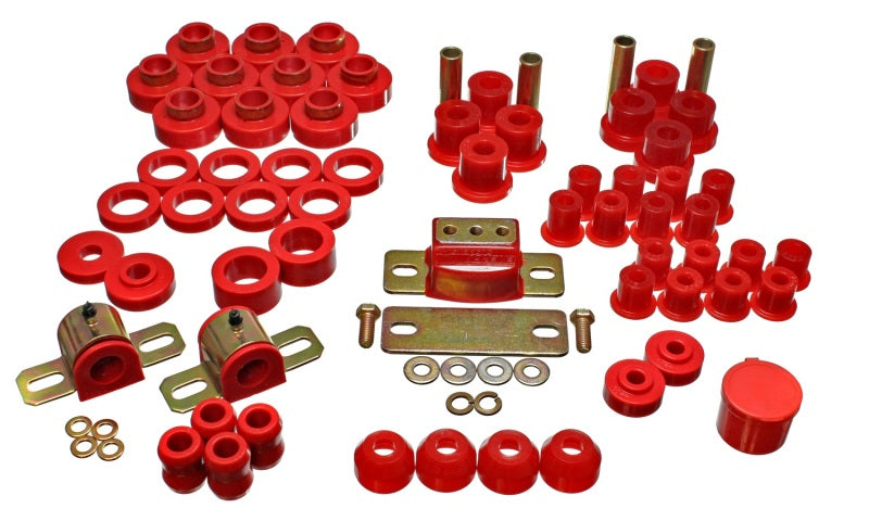 ES Hyper-Flex Sets - Red - Energy Suspension 80-86 Jeep CJ7 Red Hyper-Flex Master Bushing Set