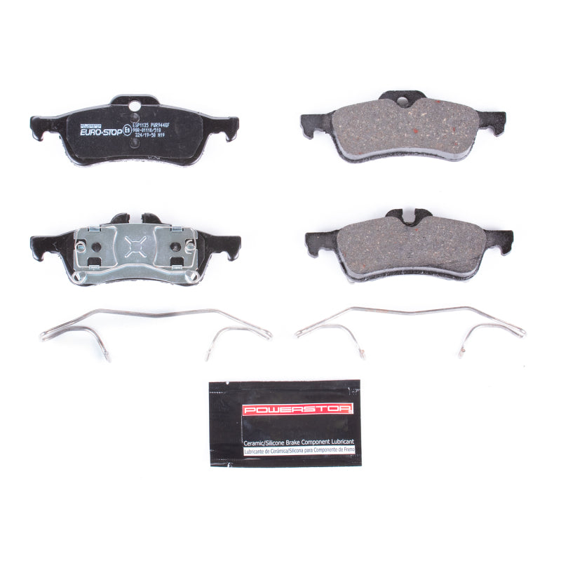 PSB Euro-Stop Brake Pads - Power Stop 04-08 Mini Cooper Euro-Stop ECE-R90 Rear Brake Pads
