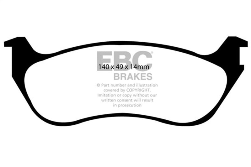 EBC Ultimax2 Brake Pad Sets - EBC 02-05 Ford Explorer 4.0 2WD Ultimax2 Rear Brake Pads