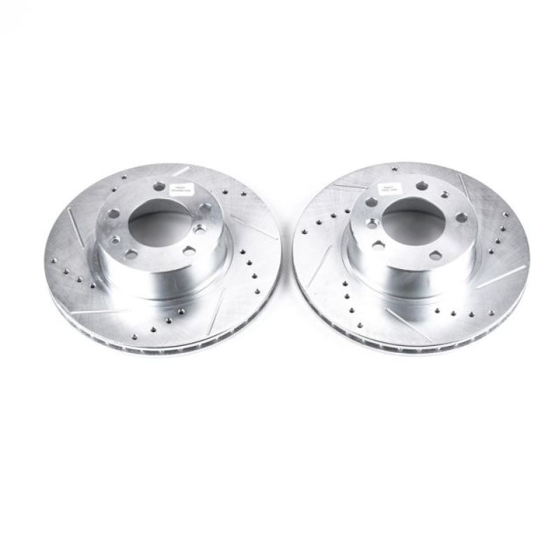 PSB Evolution Drill/Slot Rotor - Power Stop 89-95 BMW 525i Front Evolution Drilled & Slotted Rotors - Pair