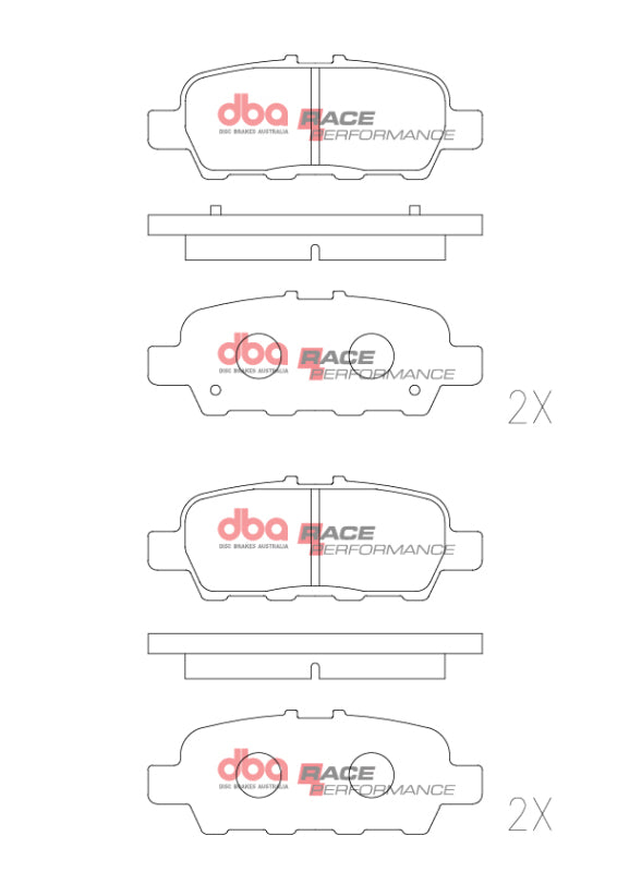 DBA RP Performance Brake Pads - DBA 02-08 Nissan 350Z (Z33) Rear RP Performance Brake Pads