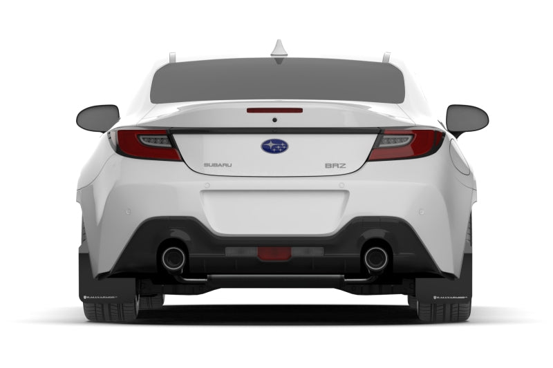 RAL UR Blk Flap/Wht Logo - Rally Armor 22-26 Subaru BRZ / Toyota GR86 Black UR Mud Flap w/White Logo