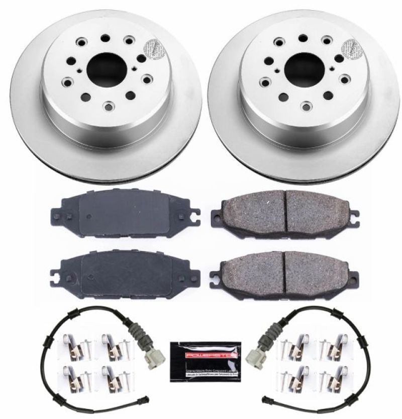 PSB Z17 Evolution Coated Kit - Power Stop 93-94 Lexus LS400 Rear Z17 Evolution Geomet Coated Brake Kit
