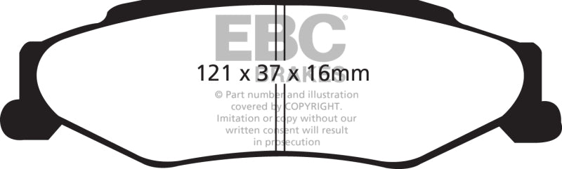 EBC Greenstuff Brake Pad Sets - EBC 03-04 Cadillac XLR 4.6 Greenstuff Rear Brake Pads