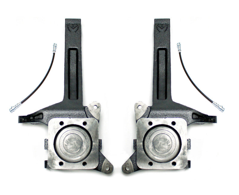 MXT Lift Spindles - MaxTrac 07-18 Toyota Tundra 2WD 3.5in Front Lift Spindles w/Extended DOT Compliant Brake Lines