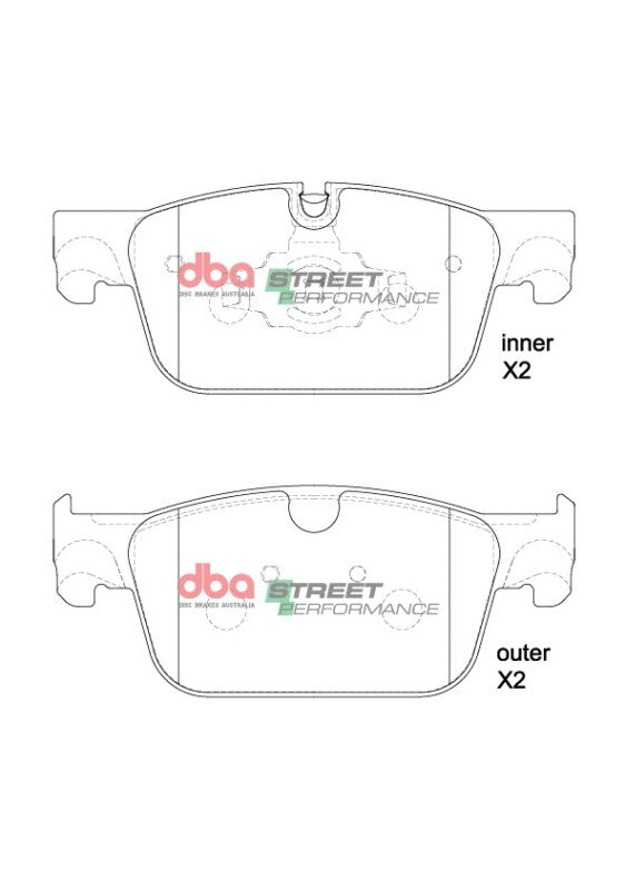 DBA SP Performance Brake Pads - DBA 19-22 Volvo S60 (322mm Front Rotor) Rotor Front SP Performance Brake Pads
