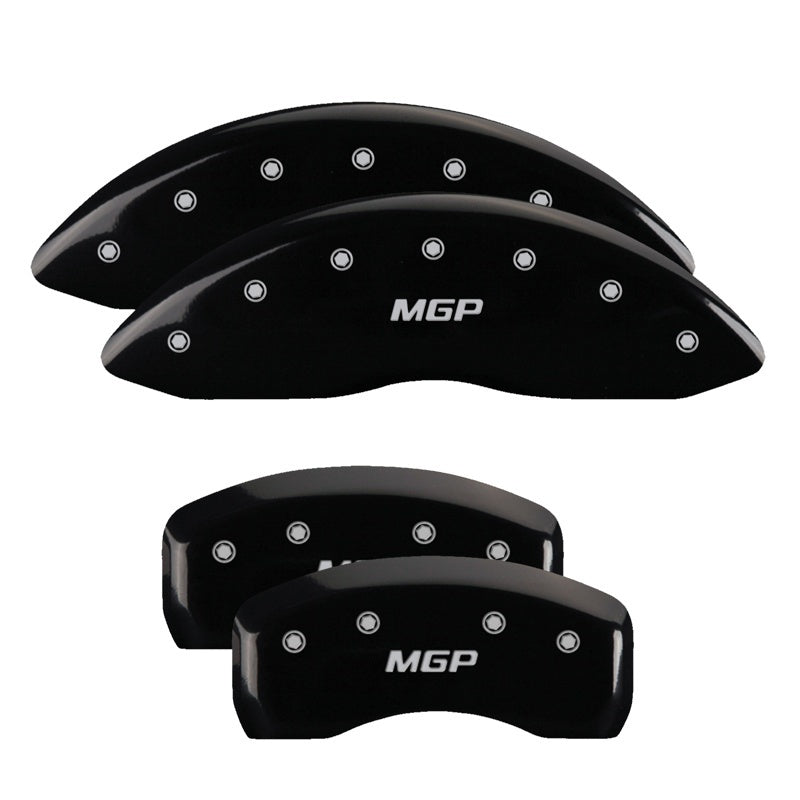 MGP Caliper Covers 4 Standard - MGP 4 Caliper Covers Engraved Front & Rear MGP Black finish silver ch