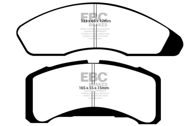 EBC Ultimax2 Brake Pad Sets - EBC 78-83 Ford Fairmont 2.3L Ultimax2 Front Brake Pads