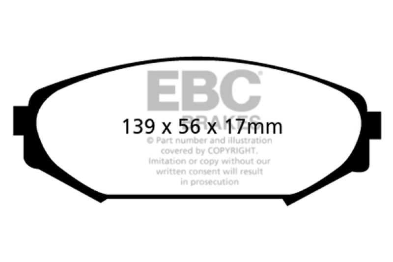 EBC Ultimax2 Brake Pad Sets - EBC 00-02 Acura MDX 3.5 Ultimax2 Front Brake Pads