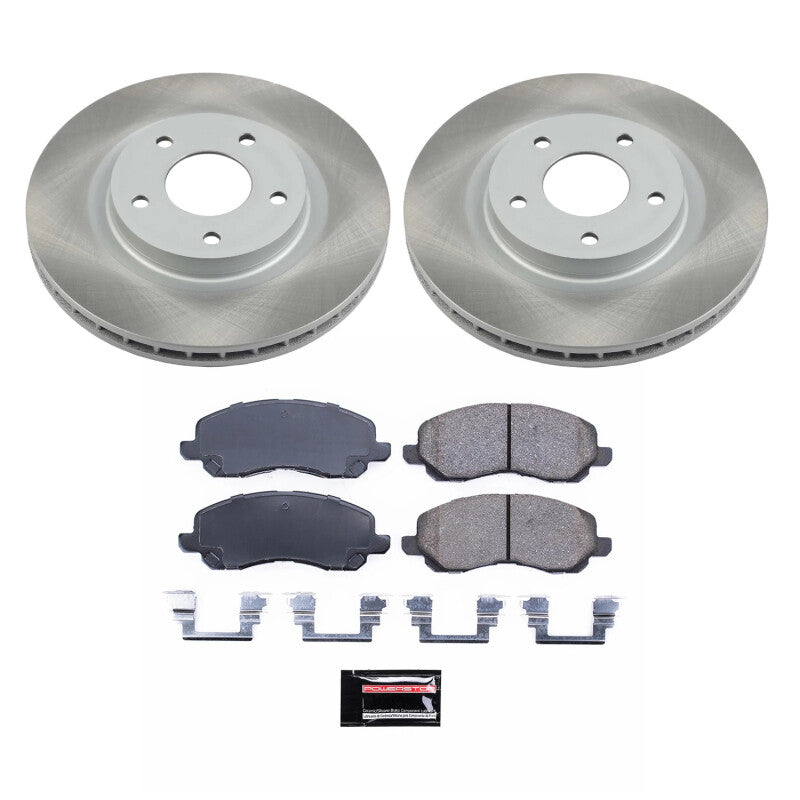 PSB Semi-Coated Rotor Kits - Power Stop 11-20 Mitsubishi Outlander Sport Front Semi-Coated Rotor Kit