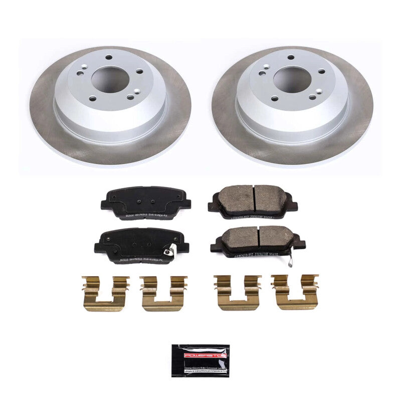 PSB Semi-Coated Rotor Kits - Power Stop 11-15 Kia Sorento Rear Semi-Coated Rotor Kit