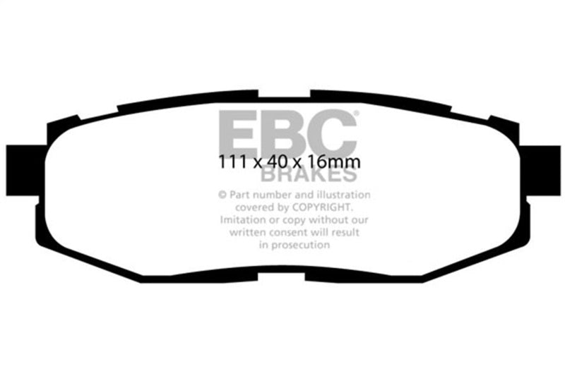 EBC RP-X Brake Pad Sets - EBC Racing 12-21 Subaru BRZ / 22-24 Toyota GR86 Rear RP-X Track and Race Brake Pads