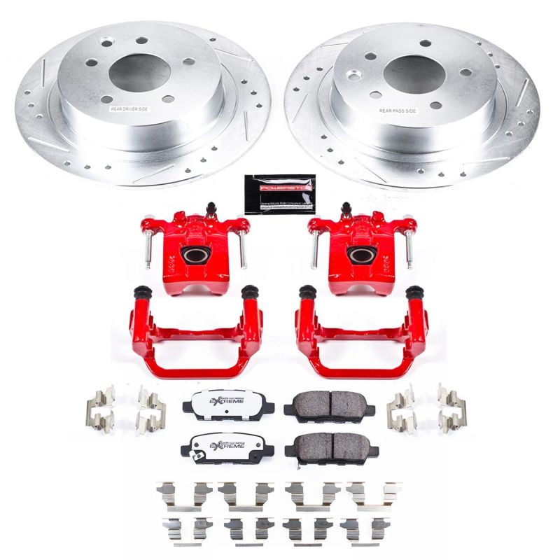 PSB Z26 Street Kit w/Cals - Power Stop 07-10 Nissan Altima Rear Z26 Street Warrior Brake Kit w/Calipers