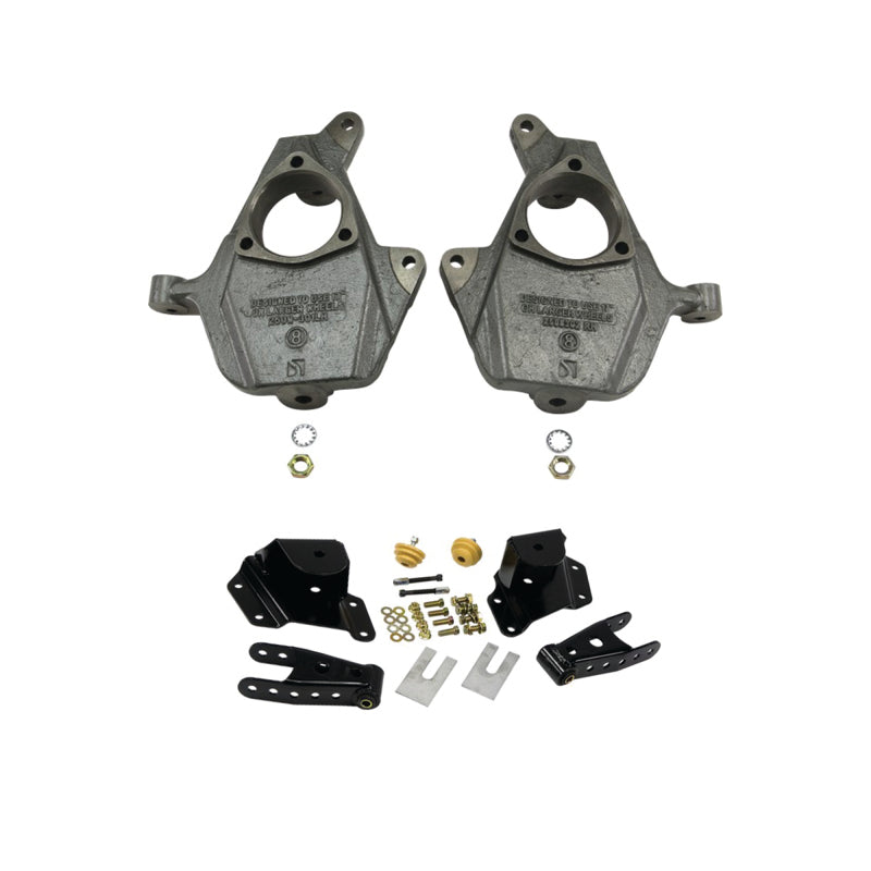 BT Lowering Kit w/o Shocks - Belltech 99-06 Chevrolet Silverado/GMC Sierra Lowering Kit (2in Front/4in Rear) - W/O Shocks