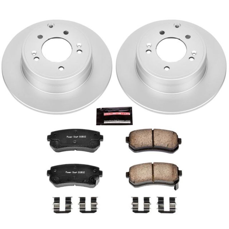 PSB Z17 Evolution Coated Kit - Power Stop 2015 Hyundai Sonata Rear Z17 Evolution Geomet Coated Brake Kit