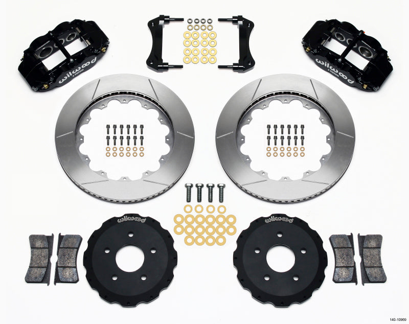 WIL Superlite Brake Kit - Wilwood Narrow Superlite 6R Front Hat Kit 14.00in Backdraft Cobra (BMW E36 Based)