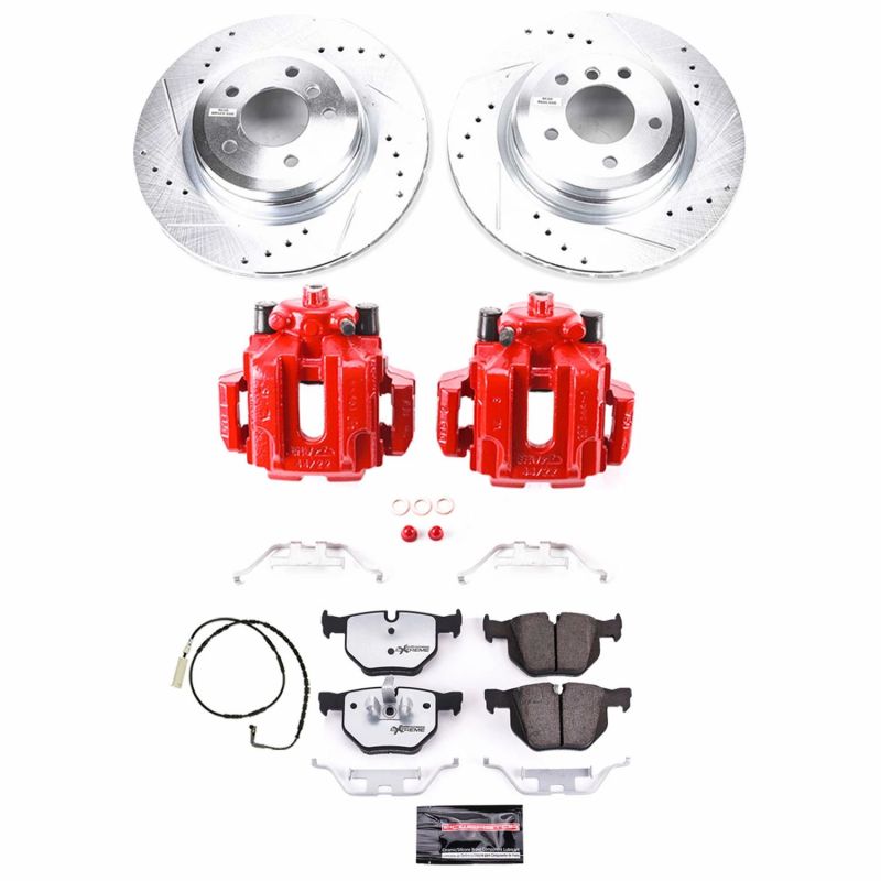 PSB Z26 Street Kit w/Cals - Power Stop 2006 BMW 330i Rear Z26 Street Warrior Brake Kit w/Calipers