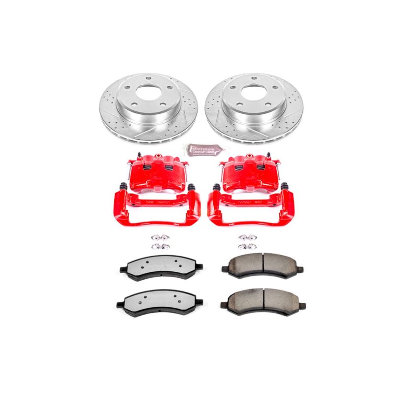 PSB Z36 Truck & Tow Kit - Power Stop 06-09 Mitsubishi Raider Front Z36 Truck & Tow Kit w/Cals