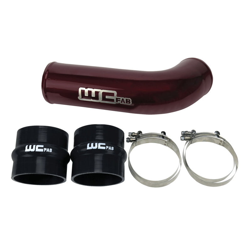 WCF Intake Pipe - Wehrli 17-19 Chevrolet 6.6L L5P Duramax 4in Intake Pipe (Use w/OEM Air Box) - WCFab Red