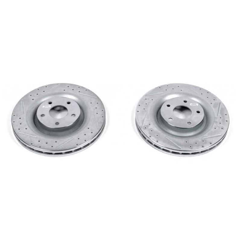 PSB Evolution Drill/Slot Rotor - Power Stop 06-13 Chevrolet Corvette Front Evolution Drilled & Slotted Rotors - Pair