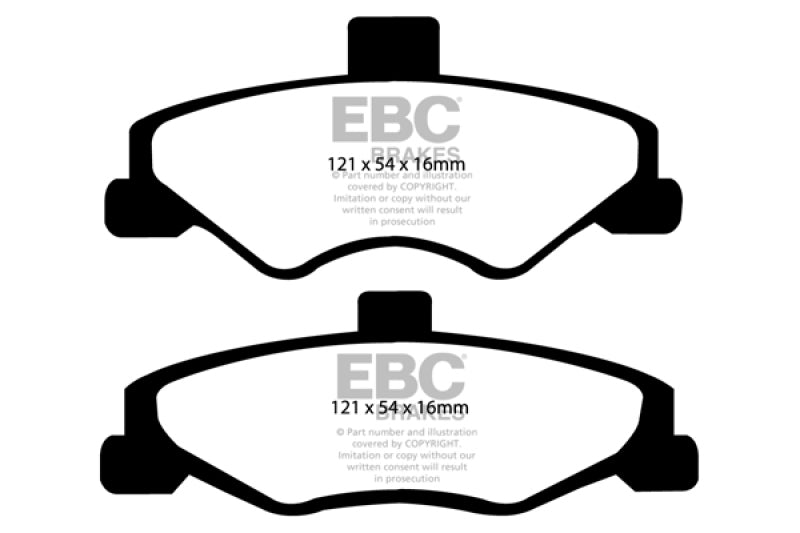 EBC Yellowstuff Brake Pad Sets - EBC 98-02 Chevrolet Camaro (4th Gen) 3.8 Yellowstuff Rear Brake Pads