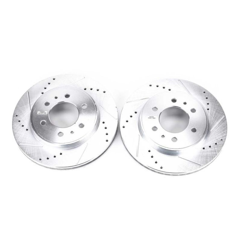 PSB Evolution Drill/Slot Rotor - Power Stop 2009 Ford F-150 Front Evolution Drilled & Slotted Rotors - Pair