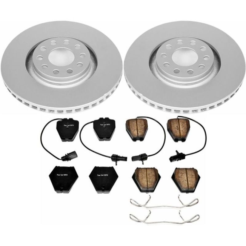 PSB Z23 Evolution Coated Kit - Power Stop 00-01 Audi A6 Quattro Front Z23 Evolution Sport Coated Brake Kit