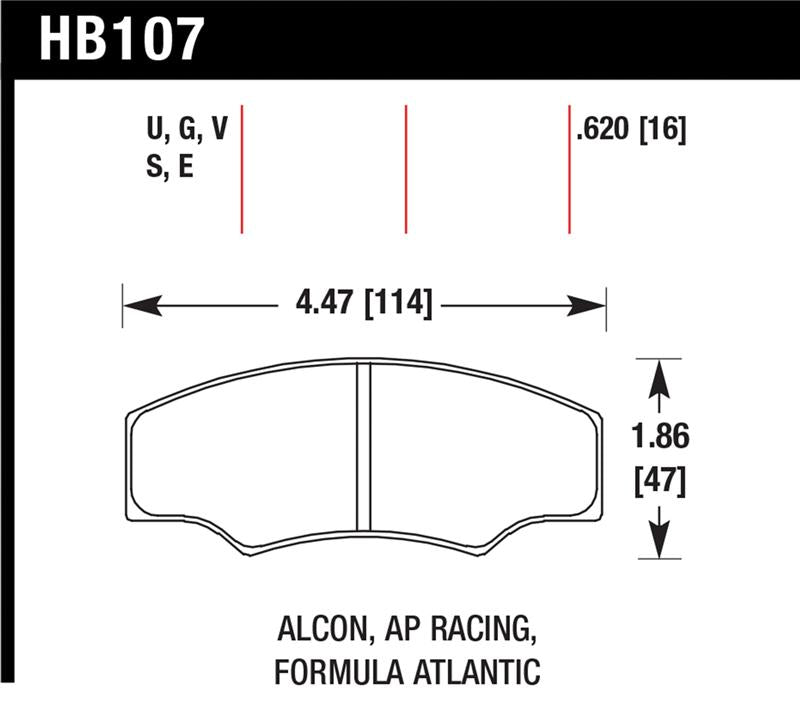 HAWK DTC-60 Brake Pad Sets - Hawk CP2361/CP3228/CP5104/CP5144 AP Racing DTC-60 Brake Pads