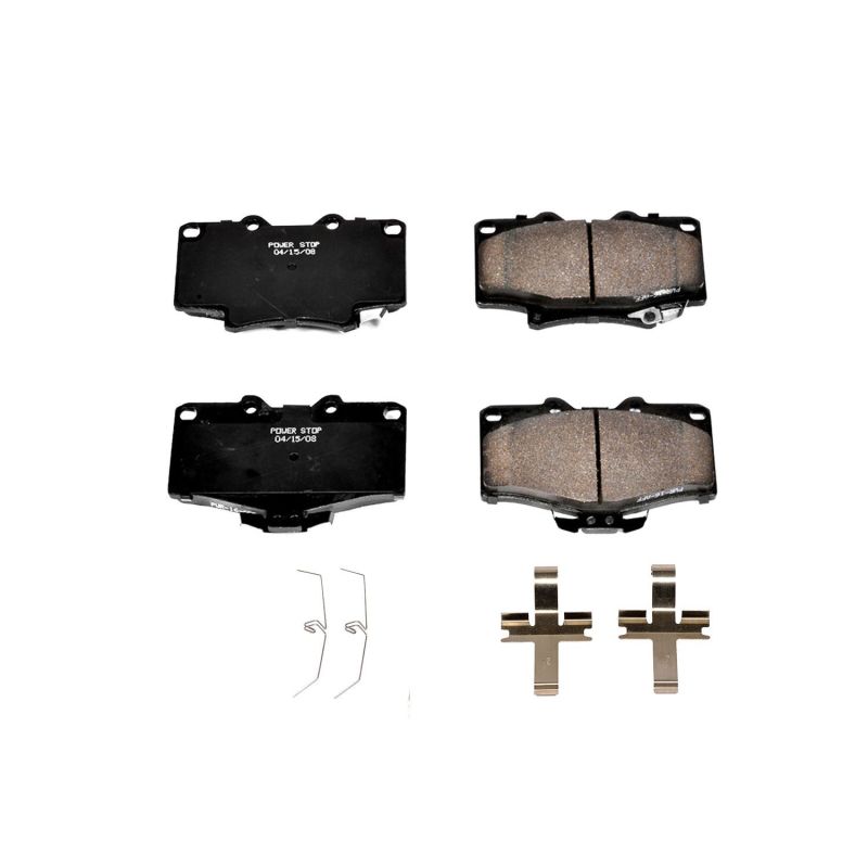 PSB Z17 Evolution Brake Pads - Power Stop 91-95 Toyota 4Runner Front Z17 Evolution Ceramic Brake Pads w/Hardware