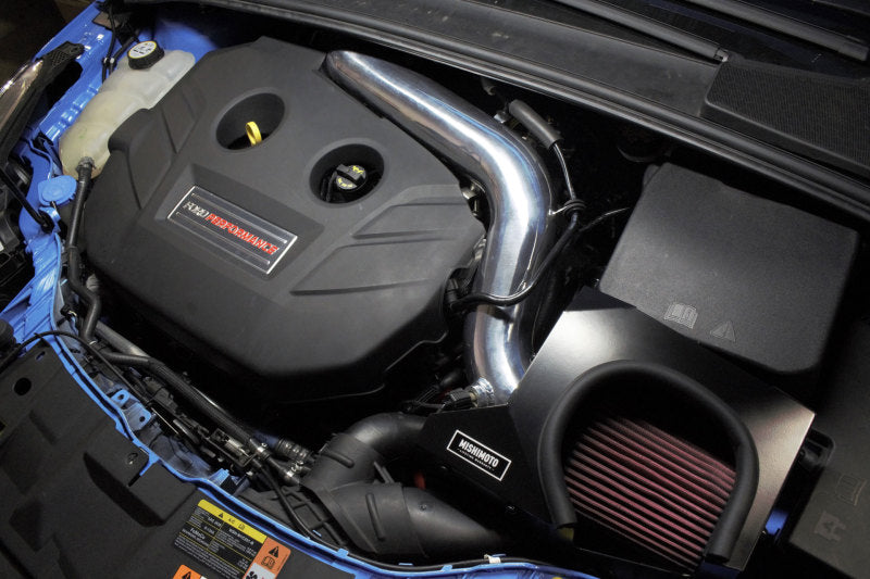 MM Air Intakes - Mishimoto 2016 Ford Focus RS 2.3L Performance Air Intake Kit - Wrinkle Nitrous Blue
