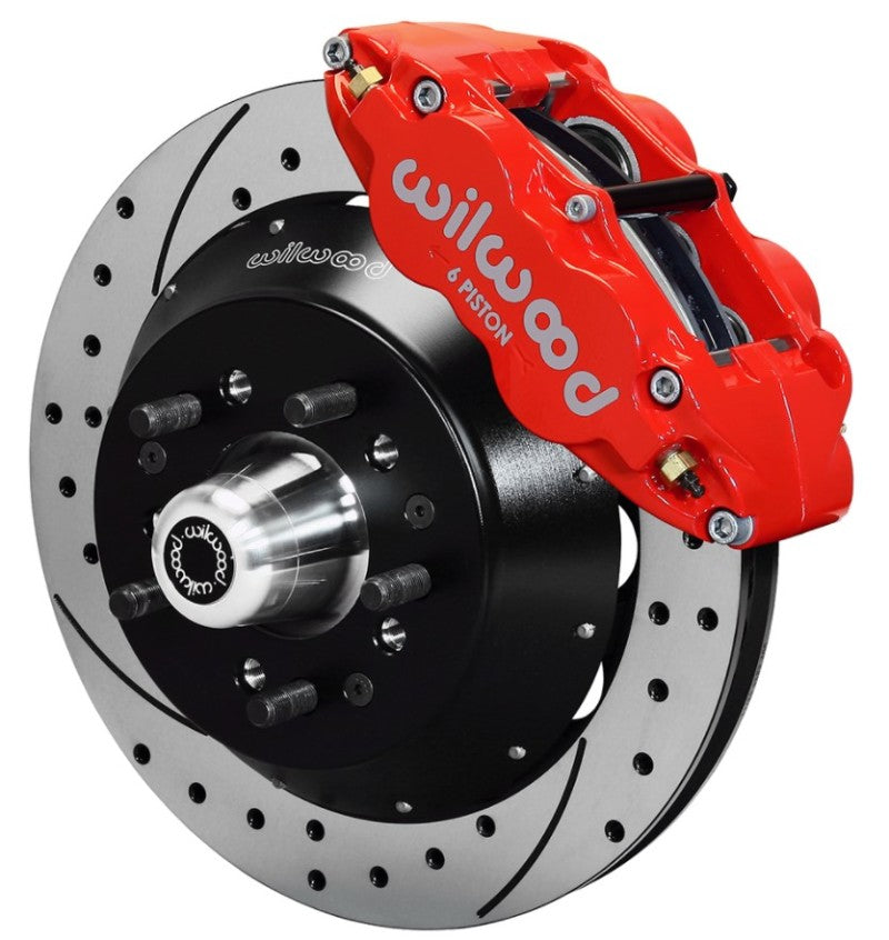 WIL Superlite Brake Kit - Wilwood Narrow Superlite 6R Dust-Seal Big Brake Front Brake Kit 14in. Drilled w/ Wilwood Pro Spindle