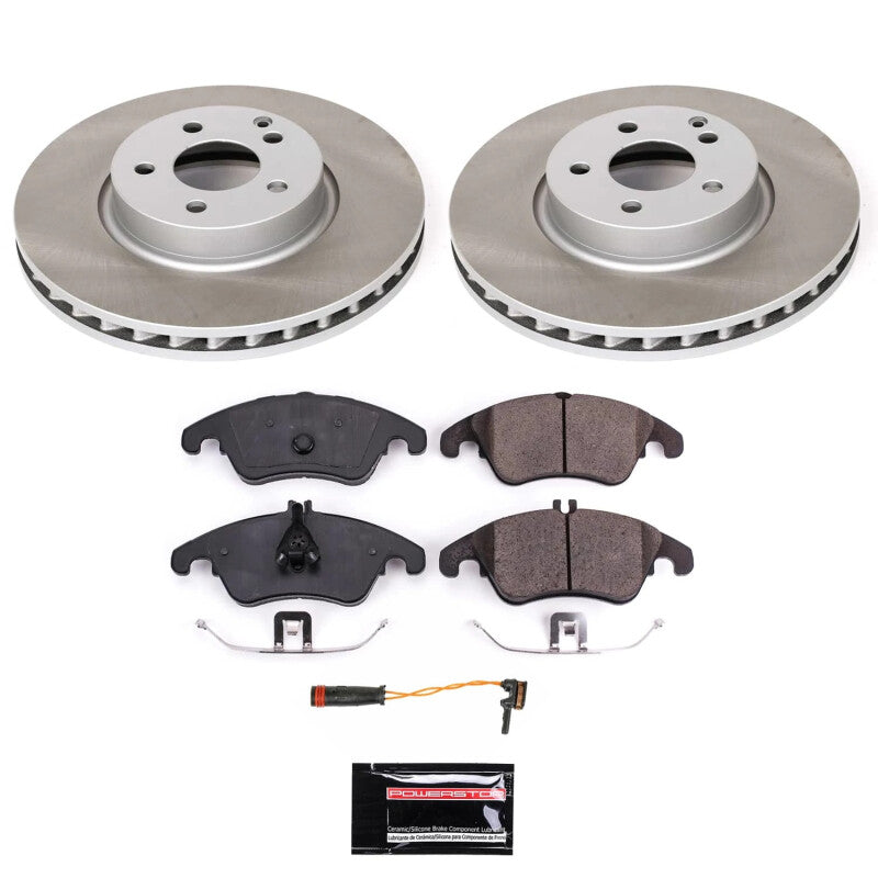 PSB Semi-Coated Rotor Kits - Power Stop 2016 Mercedes-Benz SLK300 Front Semi-Coated Rotor Kit