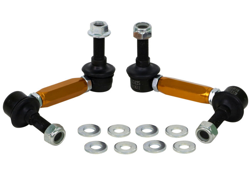 WL Sway Bar Links - Whiteline Universal Sway Bar Link Assembly Heavy Duty Adjustable Steel Ball 115mm Size