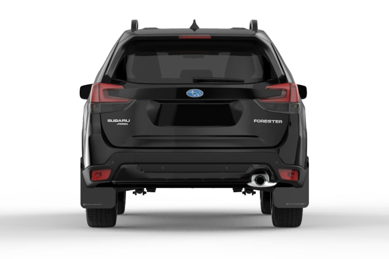 RAL UR Blk Flap/Grey Logo - Rally Armor 19-21 Subaru Forester Black UR Mud Flap w/ Grey Logo